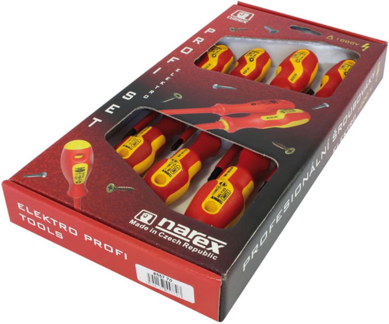 Набор диэлектрических отверток NAREX S Line Electro Profi (855770), 7 штук
