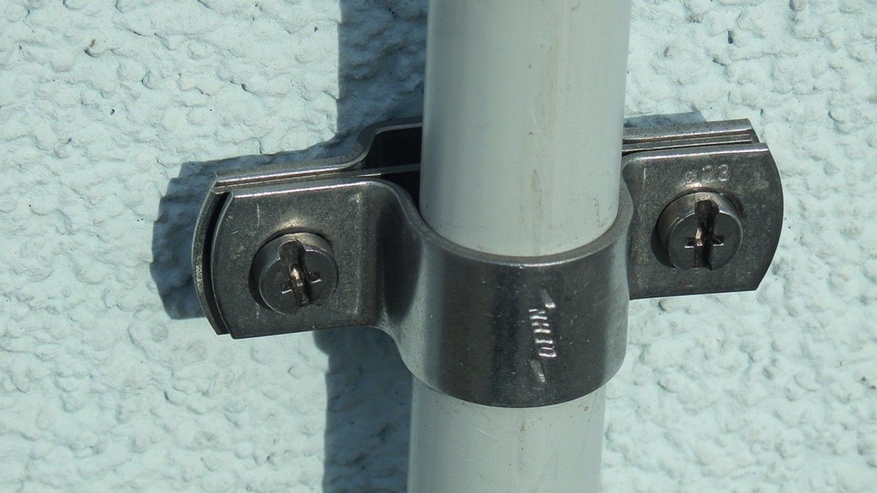 Держатель для CUI и HVI проводников D=20 мм, DIN 62561-8 DEHN 275252, нержавеющая сталь - фото
