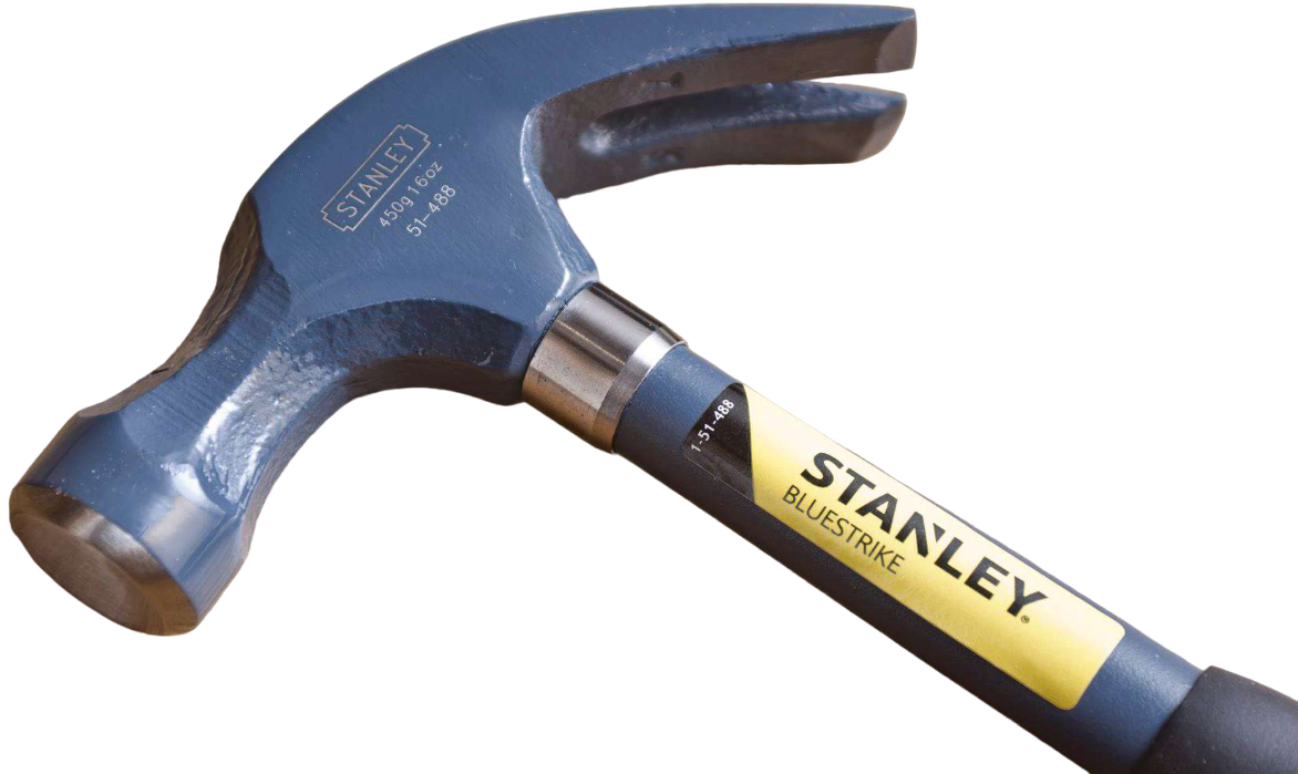 Молоток плотницкий 450 гр с гвоздодёром STANLEY Blue Strike 1-51-488 - фото