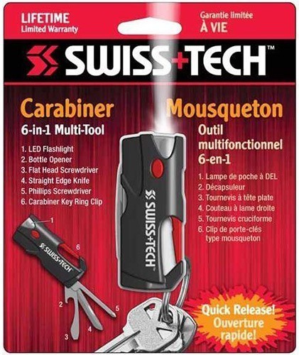 Мультитул-брелок Swiss+Tech Carabiner Multi-Tool 6-in-1 ST33350 - фото