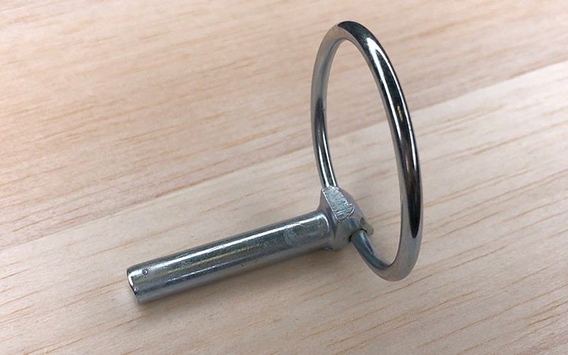 Шплинт быстросъемный с кольцом 6х42 мм DIN 11023, оцинкованная сталь - фото