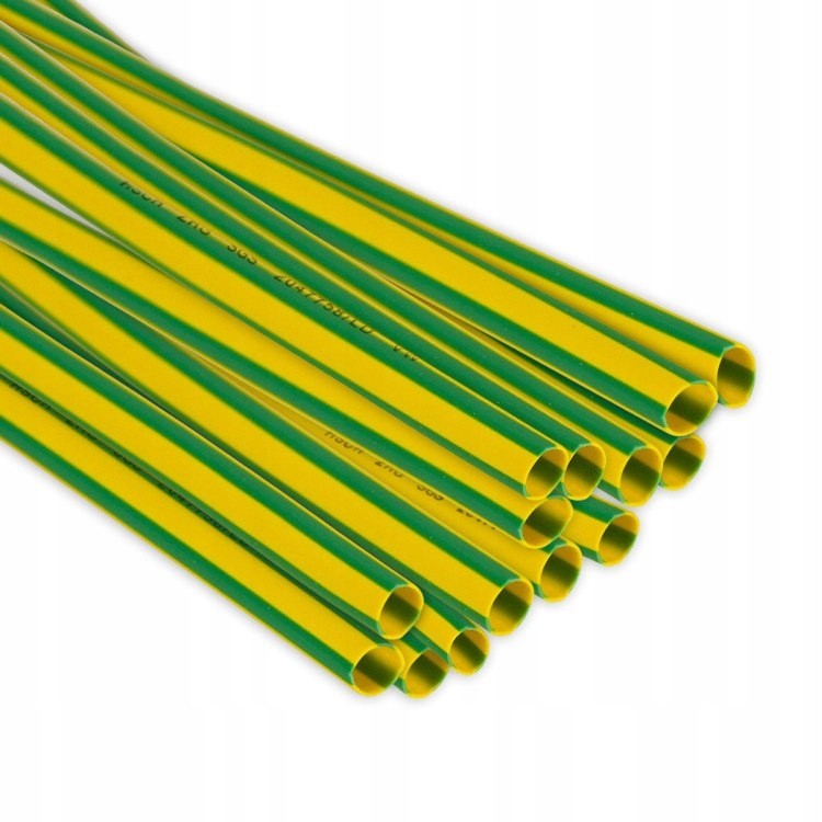 Термоусаживаемая трубка Raychman RBF 25,4/12,7 мм, желто-зеленая - фото