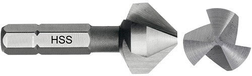Зенковка-бита по металлу Bucovice с шестигранным хвостовиком 1/4", сталь HSS - фото