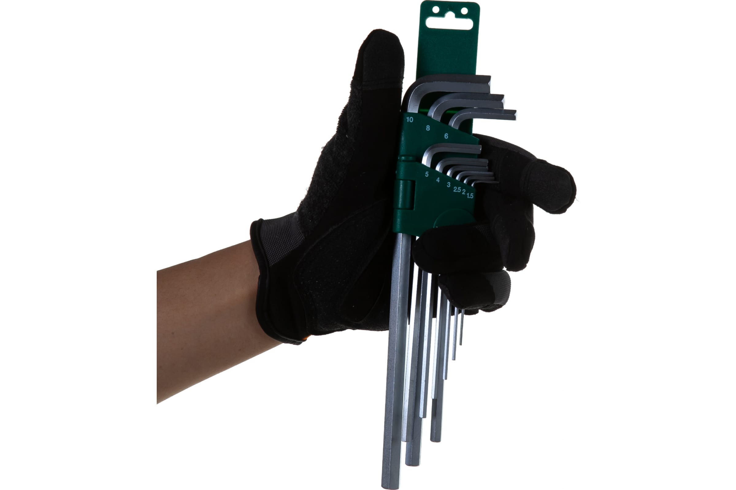 Комплект шестигранных ключей (1,5-10 мм) EXTRA LONG Jonnesway H02SM109SL, 9 штук - фото