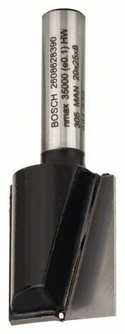Фреза пазовая с двумя кромками Bosch 20/25мм (2608628390) - фото