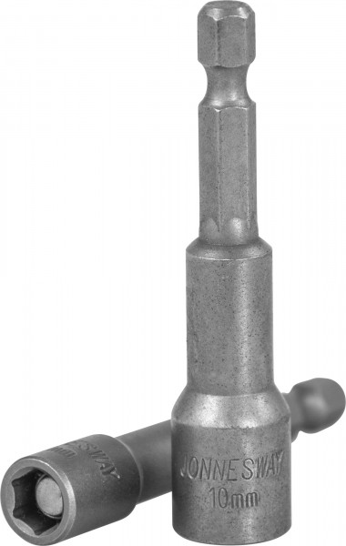 Бита магнитная с торцевой головкой внешний шестигранник длина 65 мм, 1/4" Jonnesway, сталь S2 - фото