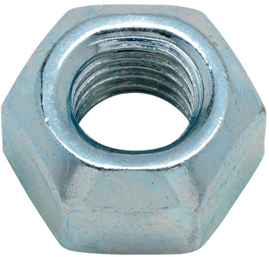Гайка самоконтрящаяся цельнометаллическая DIN 6925 (ISO 7719), класс прочности 10, оцинкованная сталь - фото