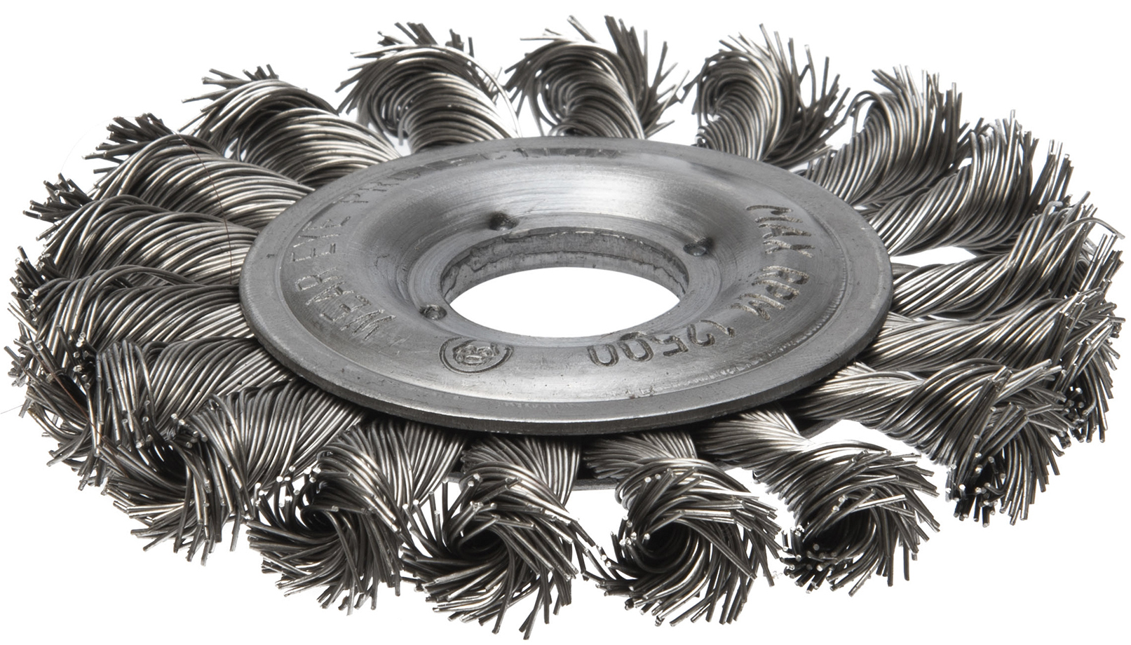 Щетка цилиндрическая жгутовая для УШМ 100 мм № 76 Профоснастка Мастер 20108002, сталь - фото