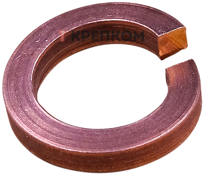 Шайба пружинная (гровер) М12 DIN 127 тип B, бронза (Silicon bronze) - фото