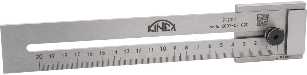 Линейка разметочная 200 мм INOX Kinex 6007-07-020, нержавеющая сталь - фото