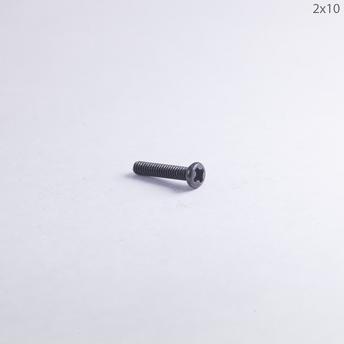 Винт М2х10 полусфера с полной резьбой (черный) - фото