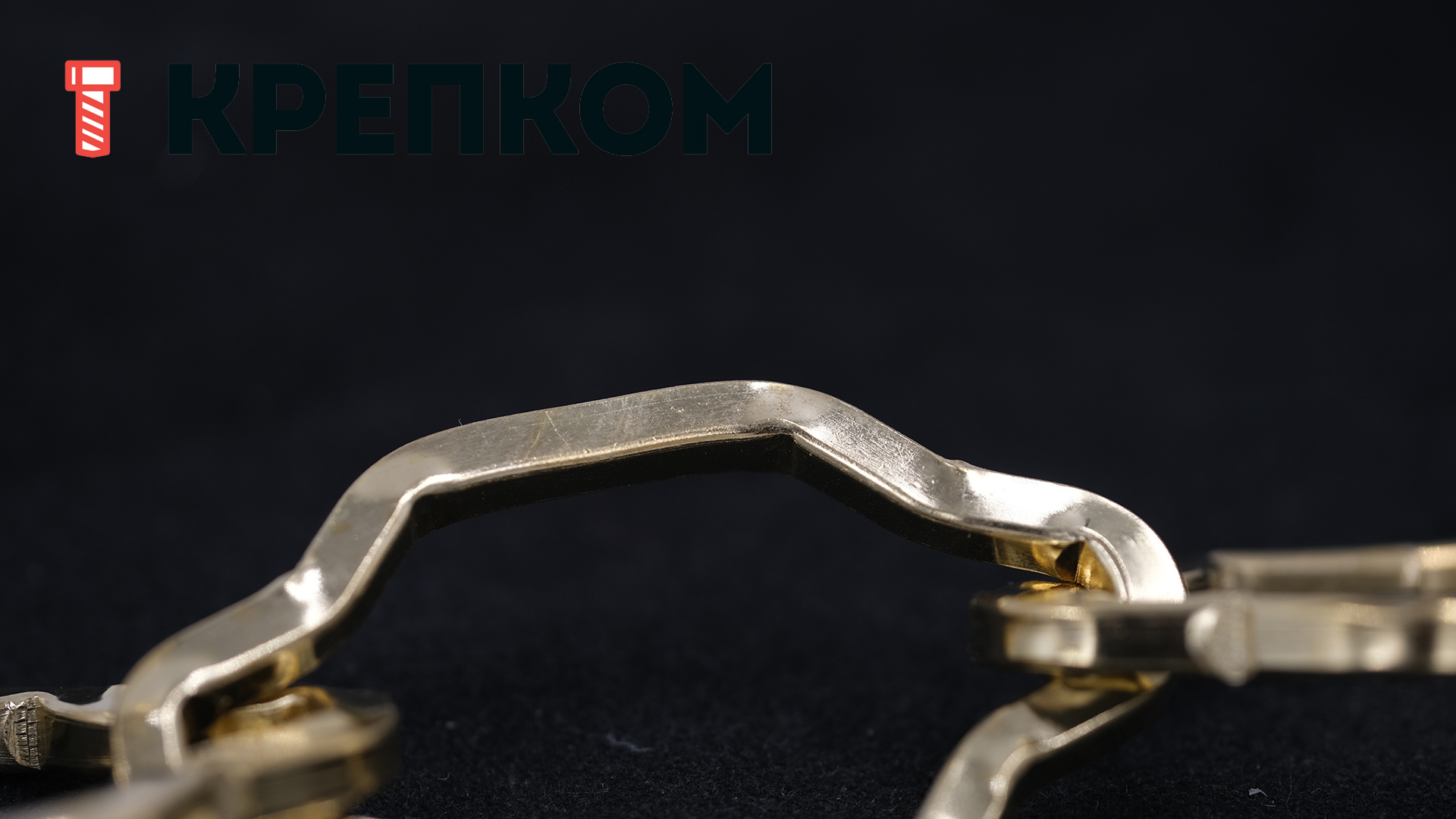 Цепь декоративная стальная "Готическая" Goralmet, золото - фото