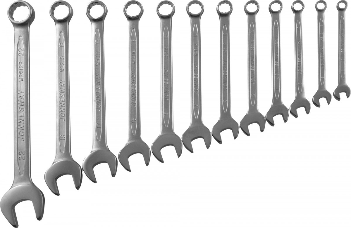 Набор ключей гаечных комбинированных в сумке, 8-22 мм, 12 предметов Jonnesway W26112S - фото
