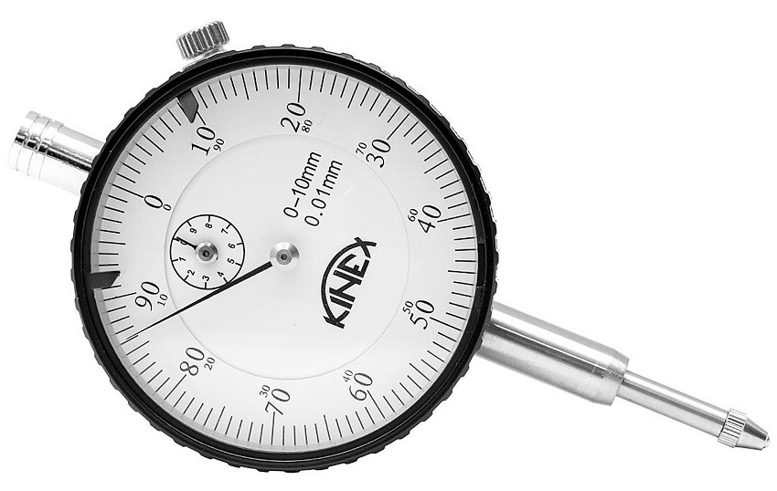 Индикатор часового типа ИЧ-10 0-10 мм 0,01 мм с ушком DIN878 Kinex 1155-02-410 - фото