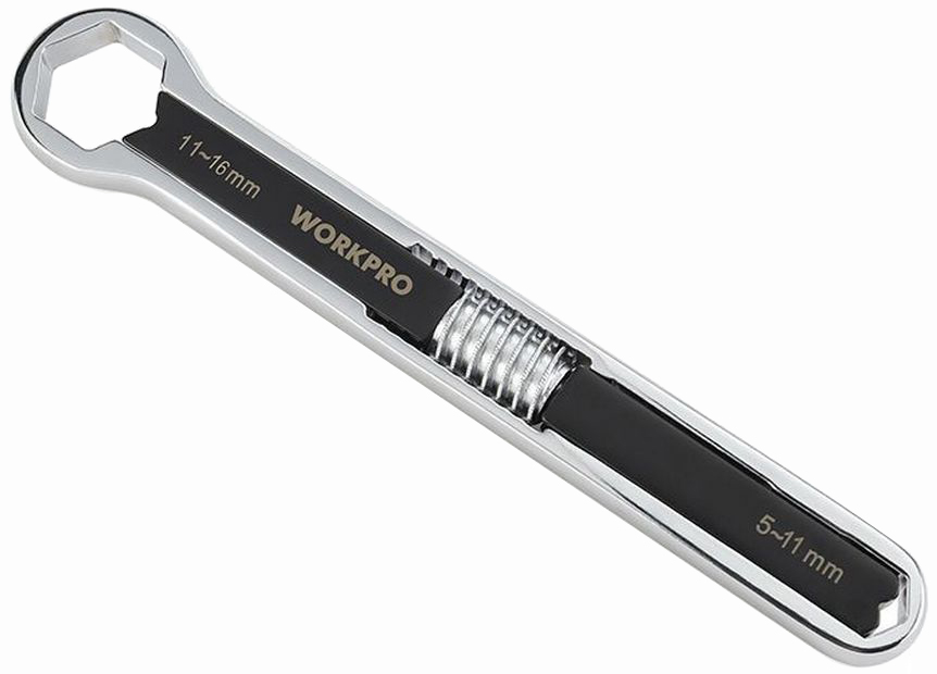 Ключ универсальный разводной 5-16 мм Workpro WP272017 - фото