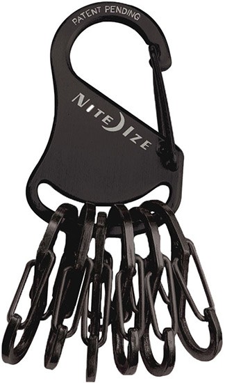 Набор карабинов Nite Ize KeyRack Steel KRS-03-01, 6 шт (черные) - фото