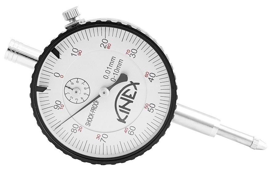 Ударопрочный индикатор часового типа ИЧ-10 0-10 мм 0,01мм с ушком DIN878 Kinex 1155-02-710 - фото