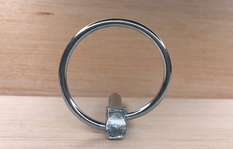 Шплинт быстросъемный с кольцом 8х45 мм DIN 11023, оцинкованная сталь - фото