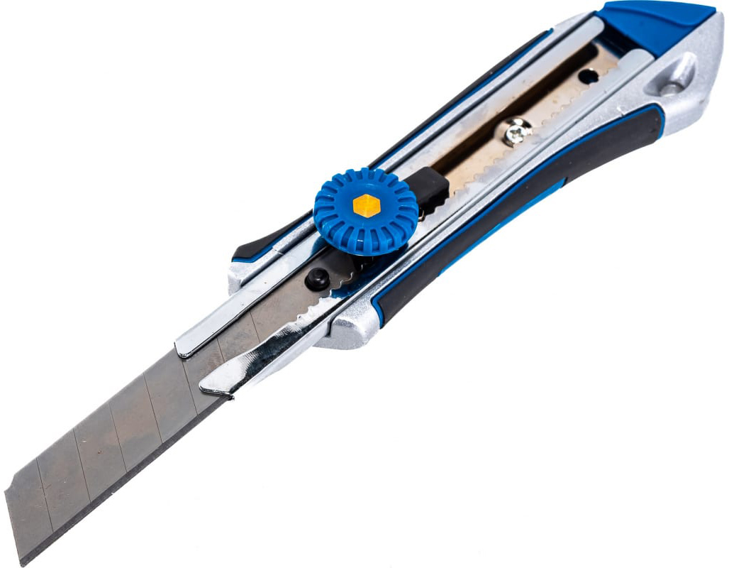Нож Титан-В с сегментированным лезвием 18 мм и винтовым фиксатором ЗУБР Профессионал 09178 - фото