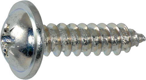 Саморез острый с головкой-прессшайбой DIN 968 форма C, нержавеющая сталь A2 - фото