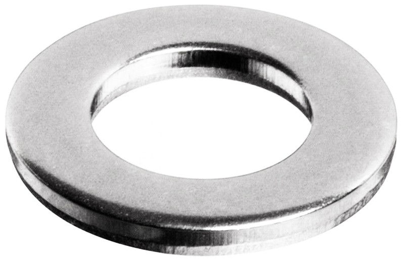 Шайба плоская DIN 125A, сталь никелированная - фото