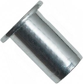 Резьбовая заклепка с цилиндрическим бортиком, оцинкованная сталь - фото