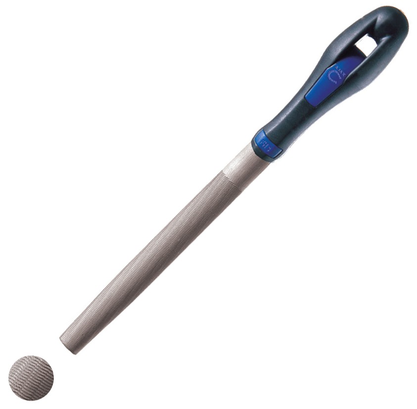 Напильник полукруглый AJAX PZP-E с пластиковой ручкой - фото