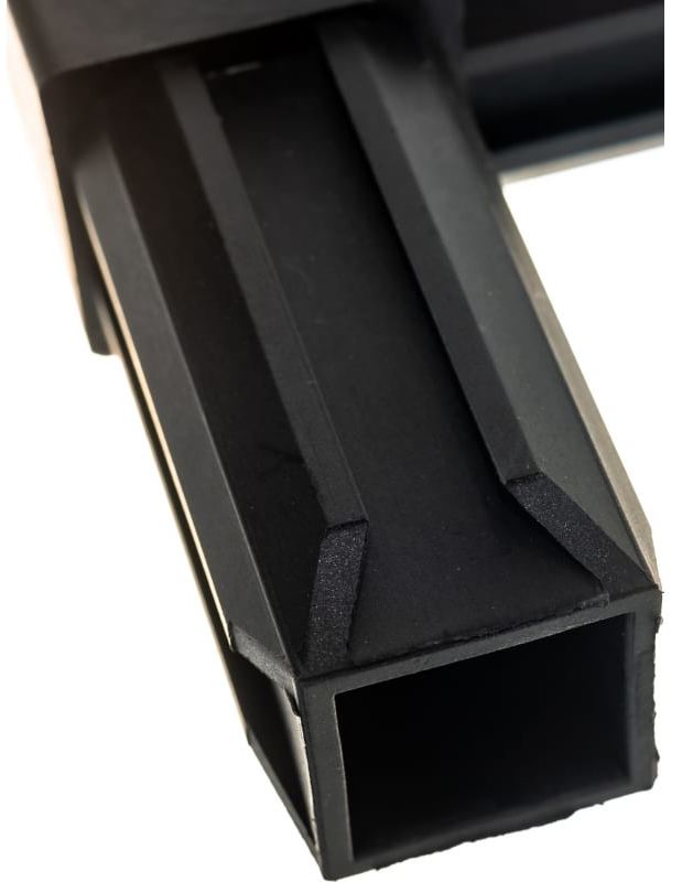 Соединитель 2-палый угловой для труб 30х30 мм Gah Alberts 426446, полиамид - фото