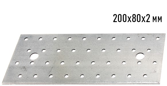 Крепежная пластина GAH ALBERTS шириной 80 мм, оцинкованная сталь - фото