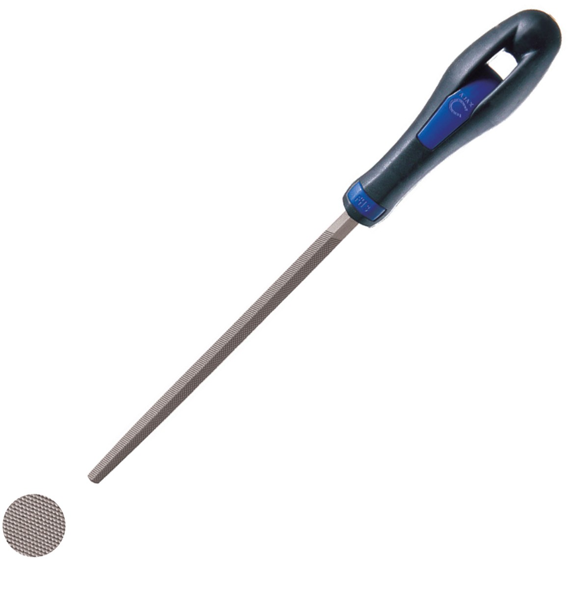 Напильник четырехгранный AJAX PZC-E с пластиковой ручкой - фото