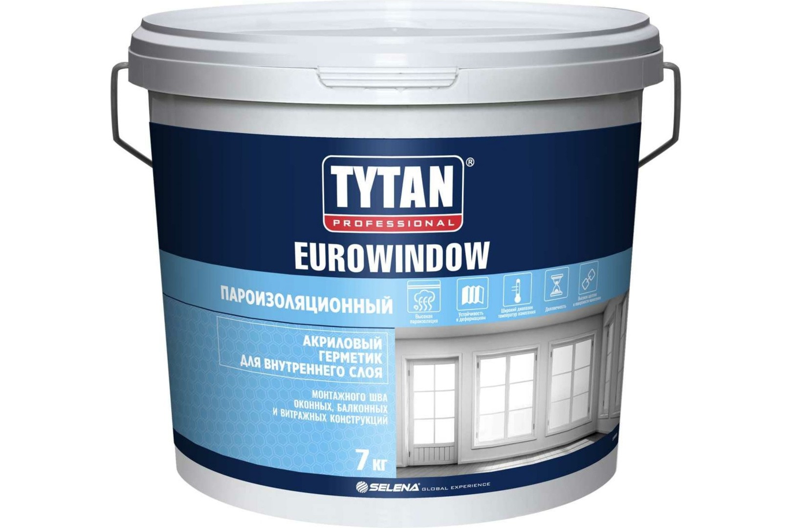 Герметик акриловый пароизоляционный внутренний 7 кг TYTAN Professional EUROWINDOW 41320, белый - фото