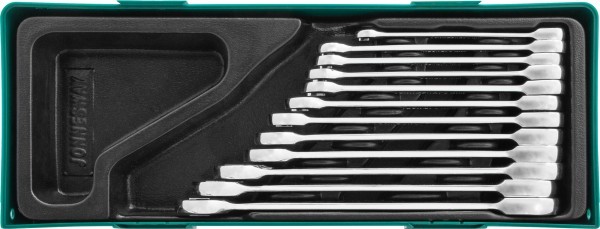 Набор ключей гаечных комбинированных трещоточных в ложементе, 8-19 мм, 12 предметов Jonnesway W45112SP  - фото