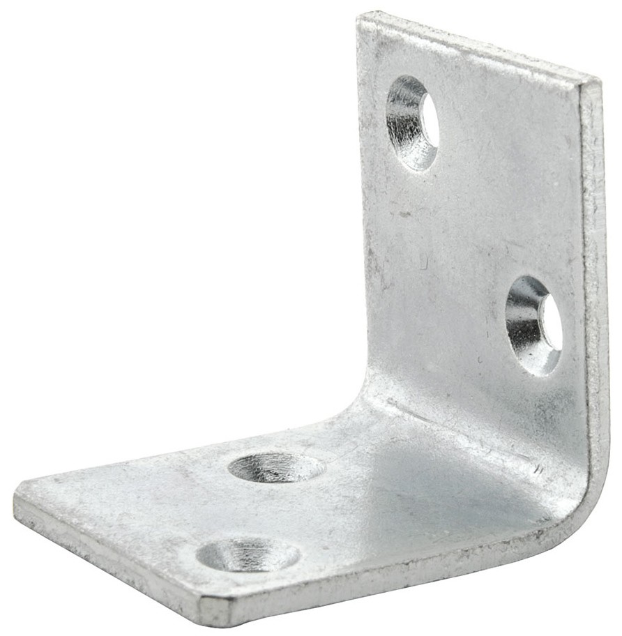 Уголок крепежный мебельный УМ-28, оцинкованная сталь - фото