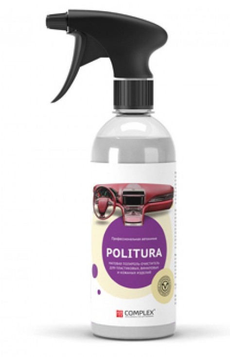 Матовый полироль-очиститель для пластиковых, виниловых и кожаных изделий Complex Politura 0,5 л - фото
