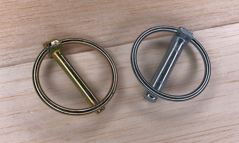 Шплинт быстросъемный с кольцом 10х45 мм DIN 11023, оцинкованная сталь - фото
