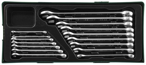 Набор комбинированных ключей 6-24 мм, 16 предметов (ложемент) Jonnesway W26116ST (W26116SP) - фото