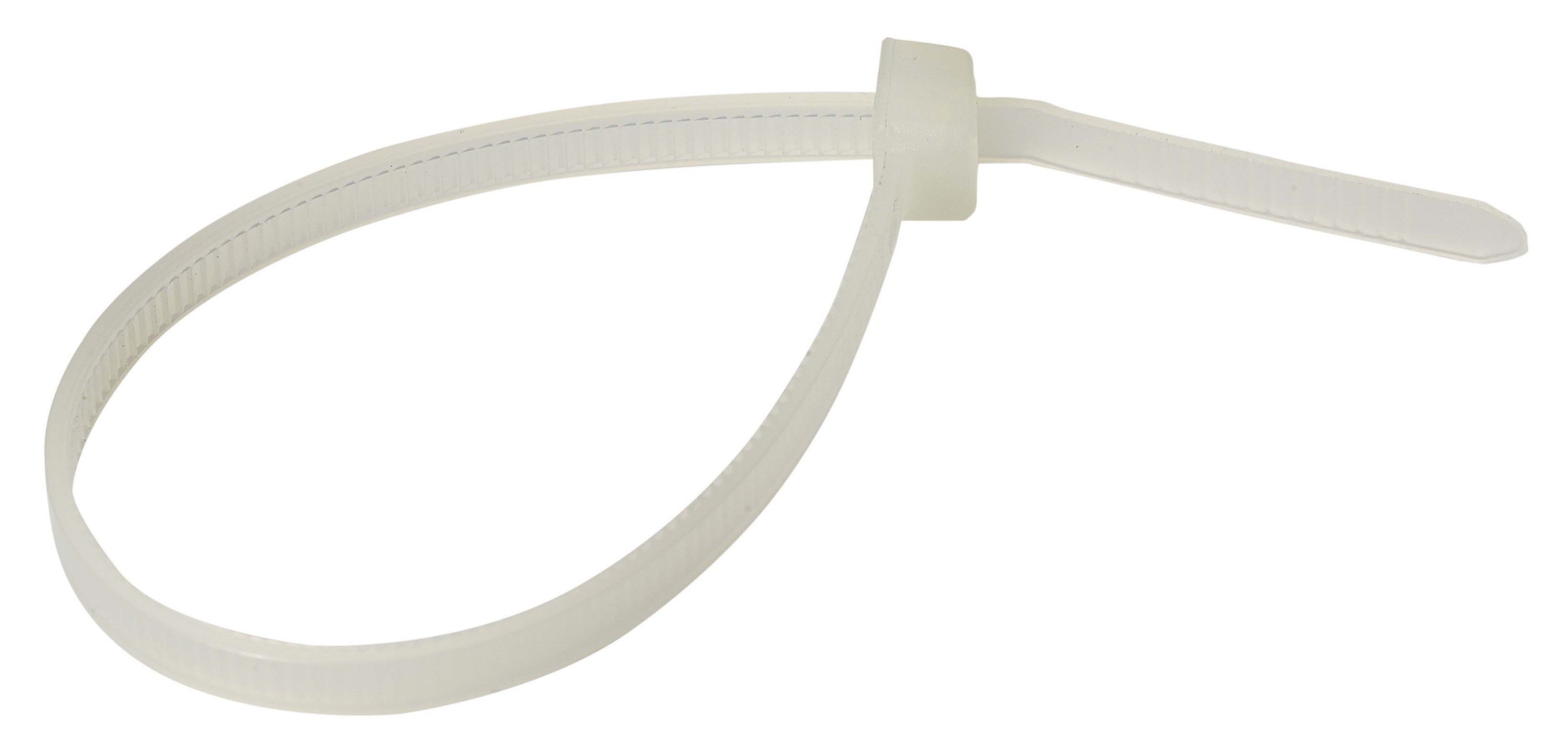 Стяжка кабельная нейлоновая КСС Fortisflex, белая - фото