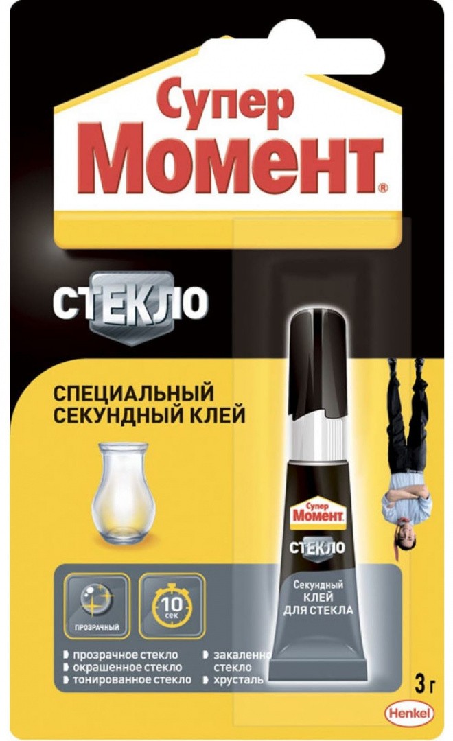 Специальный секундный клей Супер Момент Стекло 1198353 3 гр