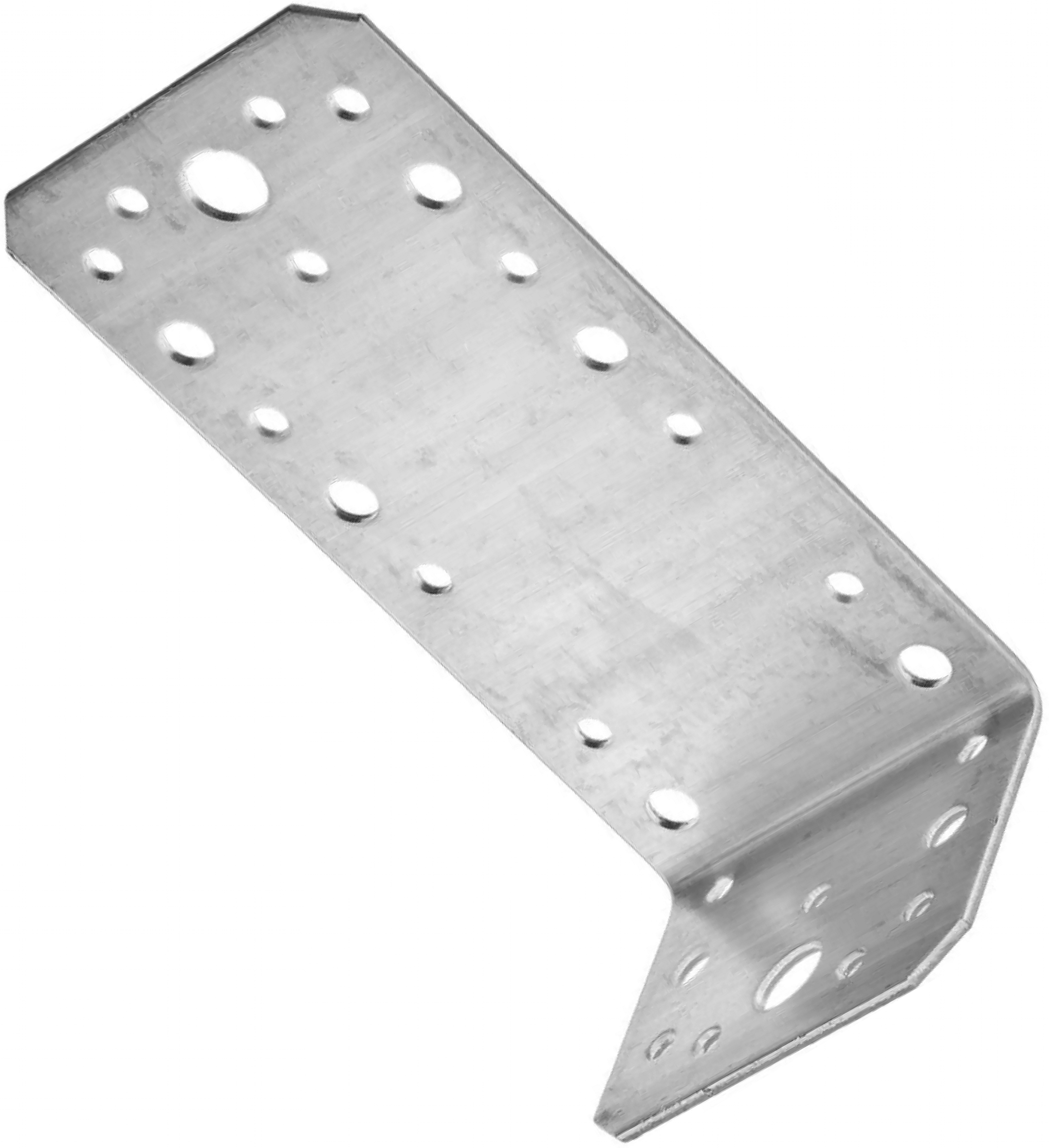 Уголок крепежный ассиметричный KUAS, оцинкованная сталь - фото