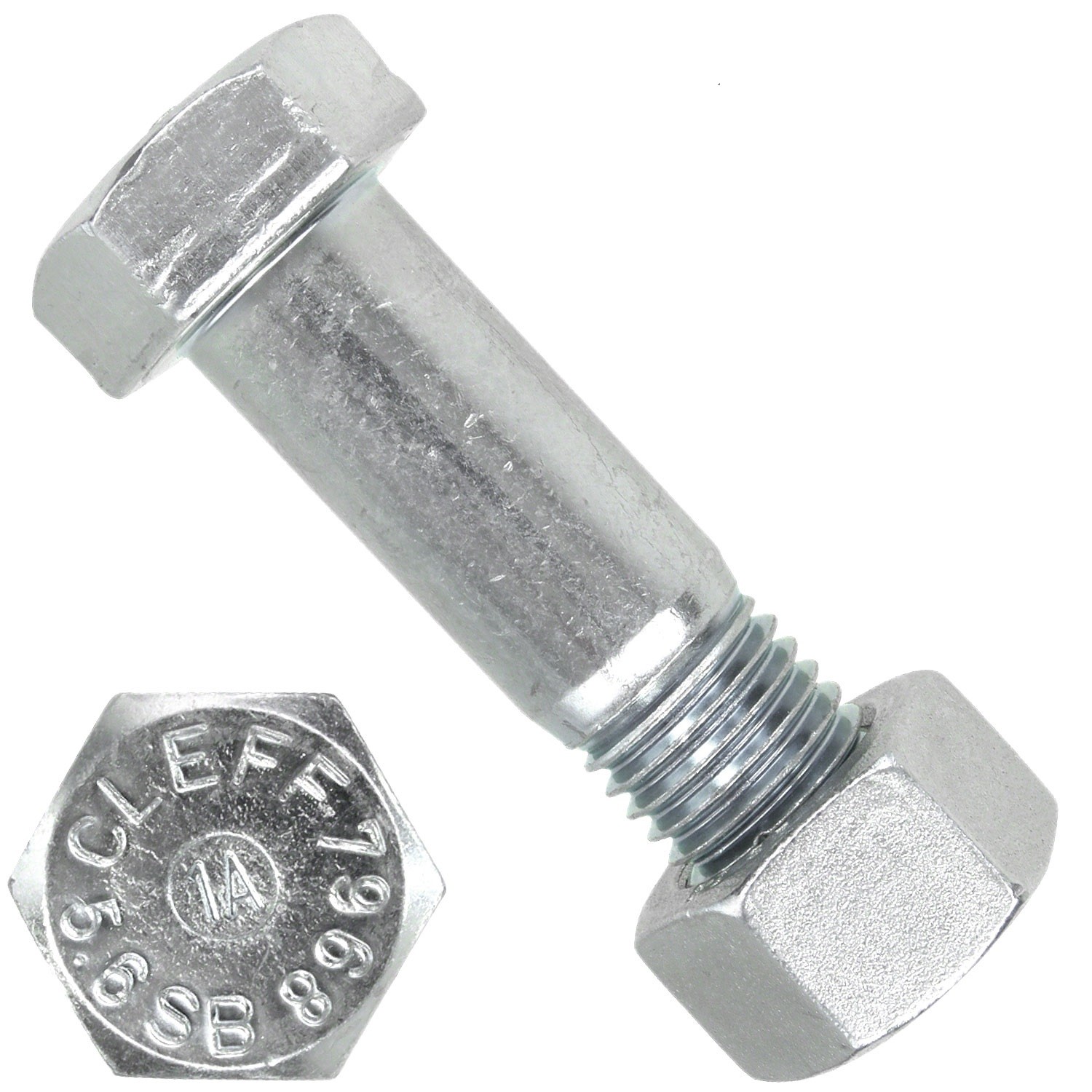 Болт призонный с гайкой DIN 7968 класс прочности 5.6, оцинкованная сталь - фото