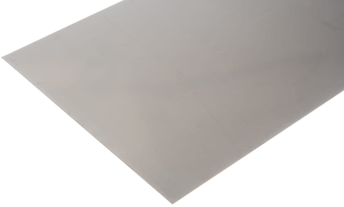Гладкий лист 1000х120х0,5 мм Gah Alberts 467456, нержавеющая сталь - фото