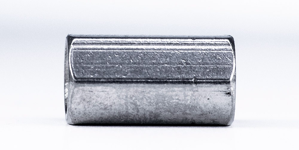 Гайка-муфта соединительная DIN 6334 (WS 9300), нержавеющая сталь А2 - фото
