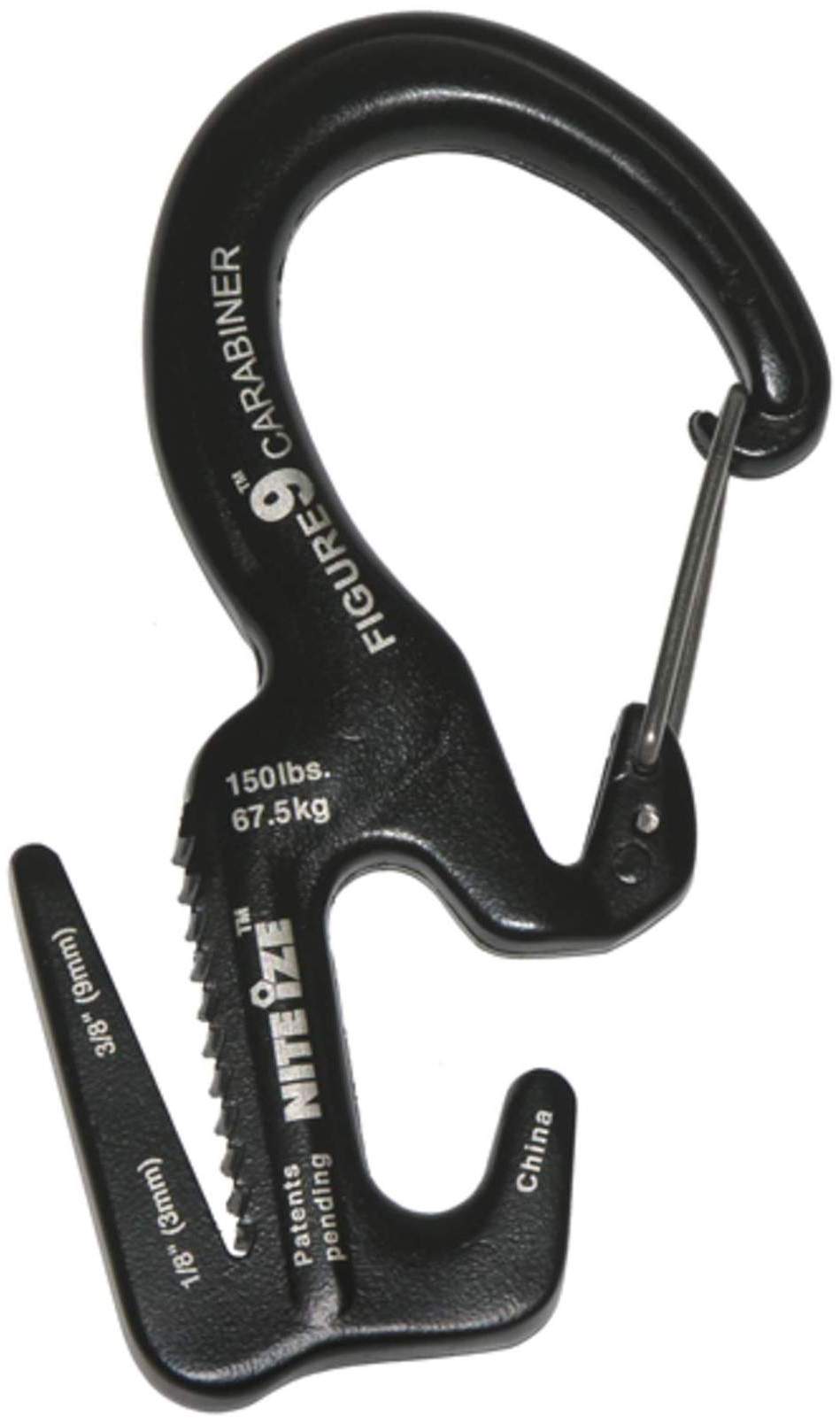 Крепление для веревки Nitelze Figure 9 Carabiner MC9L-02-01, черный в ...