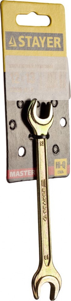 Рожковый гаечный ключ 12x13 мм, STAYER "MASTER" 27038-12-13 - фото