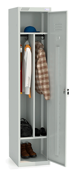 Шкаф для одежды с перегородкой 1850/400/500 мм, Металл-завод ШРС 11-400 - фото