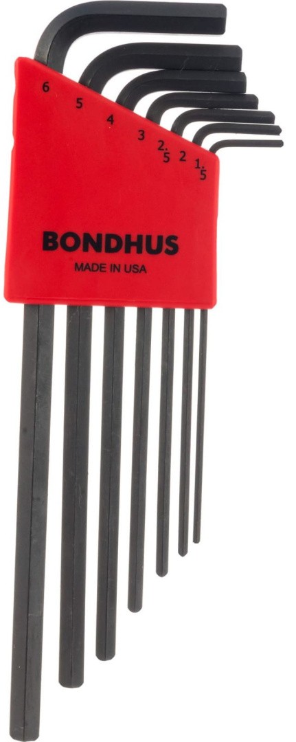 Набор шестигранных, удлинённых ключей (1,5-6 мм) Bondhus ProGuard 12192, 7 штук