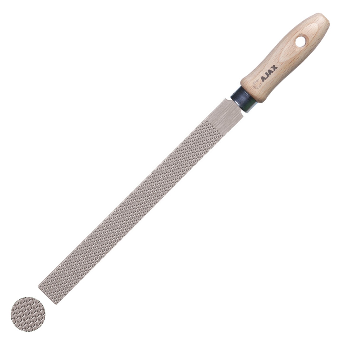 Рашпиль плоский AJAX PRO с деревянной ручкой - фото