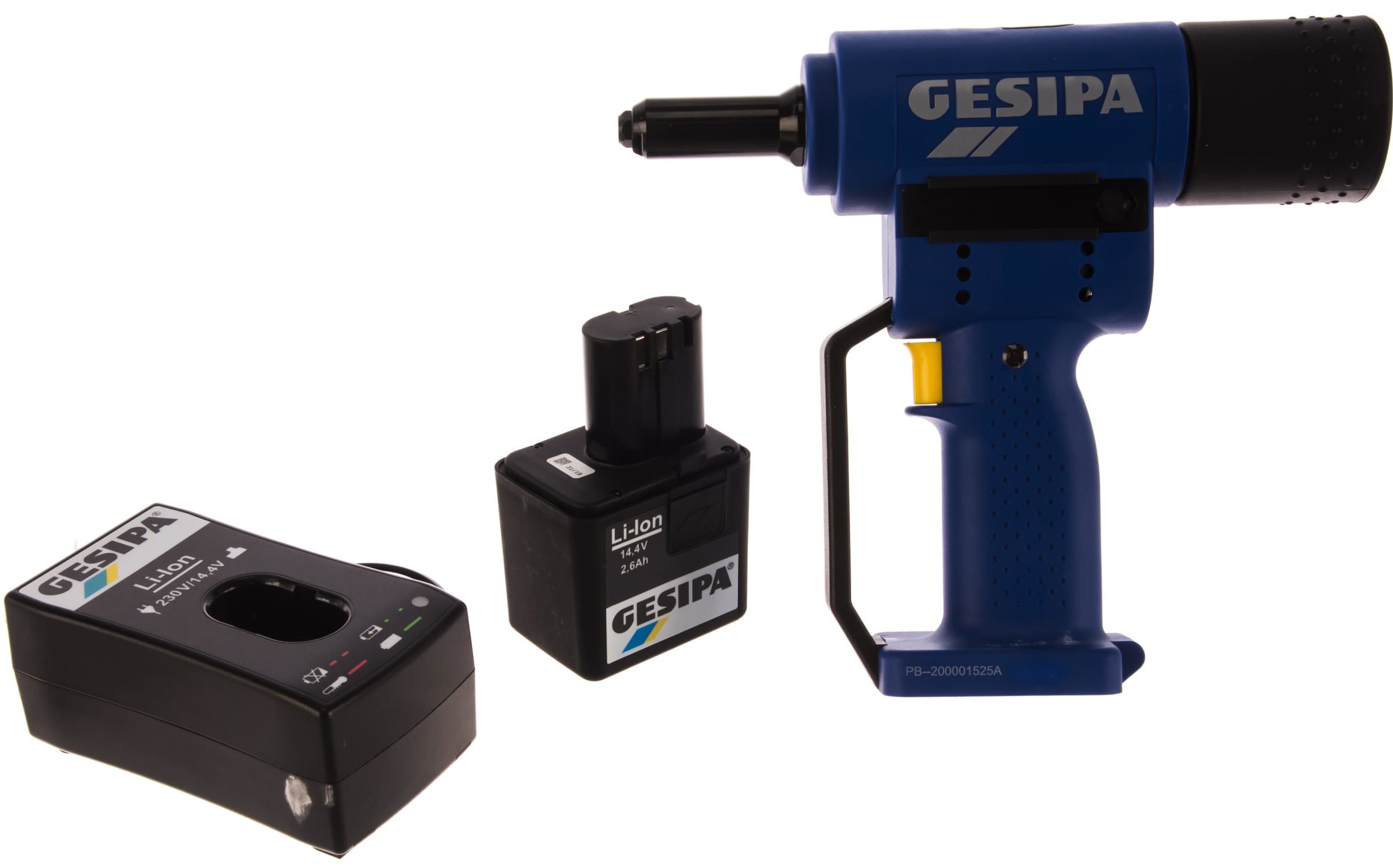 Заклепочник аккумуляторный для вытяжных заклепок Gesipa PowerBird, 4.8 - 8 мм - фото