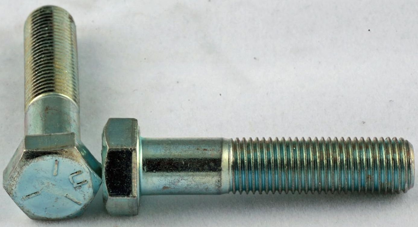 Болт дюймовый с неполной резьбой DIN 931 UNC, класс прочности 8.8 (Grade 5), оцинкованная сталь - фото