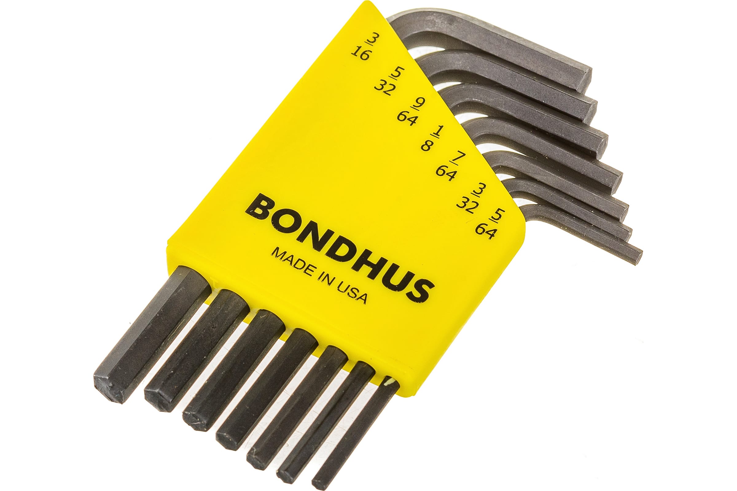 Набор дюймовых шестигранных ключей (5/64"-3/16") Bondhus ProGuard 12245, 7 штук - фото